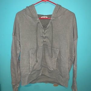 American Eagle Lace Up Hoodie